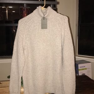 NWT ALL SAINTS, light gray/tan turtle neck sweater
